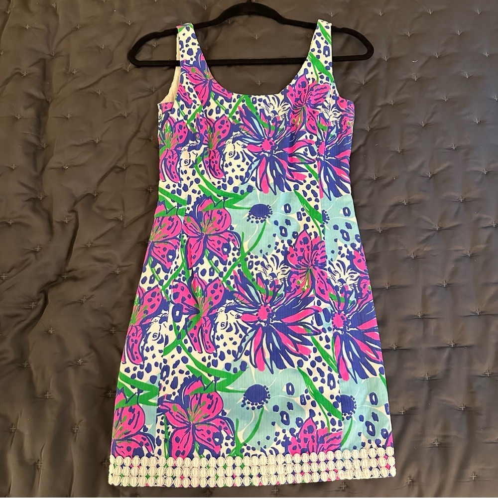 Lilly Pulitzer resort white in the garden shift dress